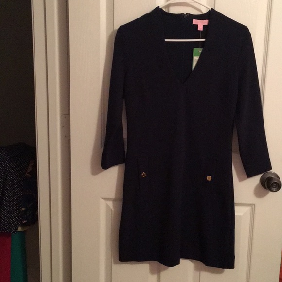 Lilly Pulitzer Navy Dress Small - Picture 1 of 5